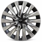 Enjoliveur Nova bord intégral noir / argent pour Tesla Model 3, jante 18 pouces