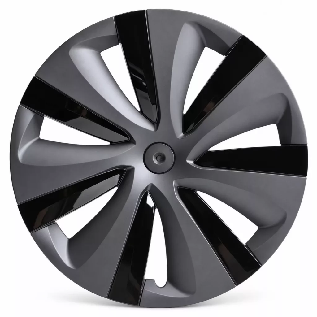 Enjoliveur Tempête noir / gris pour Tesla Model Y, jante 19 pouces