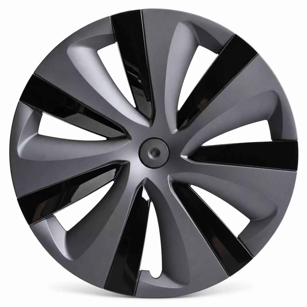 Enjoliveur — Tempête — Model Y — 19 pouces — Noir / gris Enjoliveur Tempête noir / gris pour Tesla Model Y, jante 19 pouces