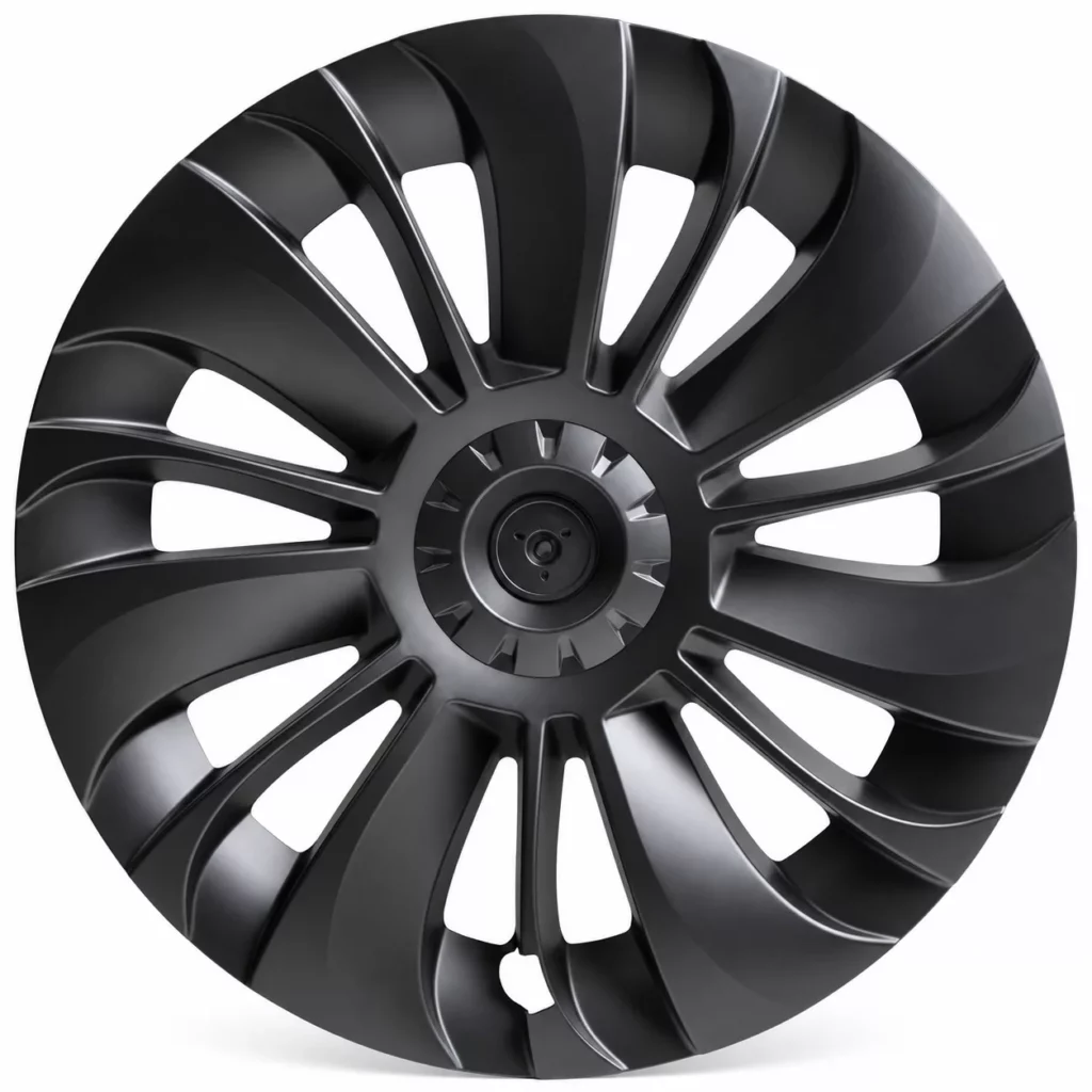Enjoliveur Hélice symétrique noir mat pour Tesla Model Y, jante 19 pouces
