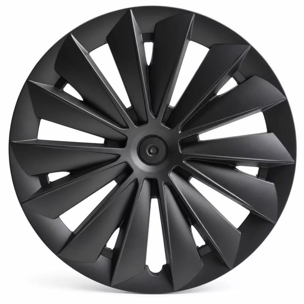 Enjoliveur Lame d’épée noir mat pour Tesla Model Y, jante 19 pouces