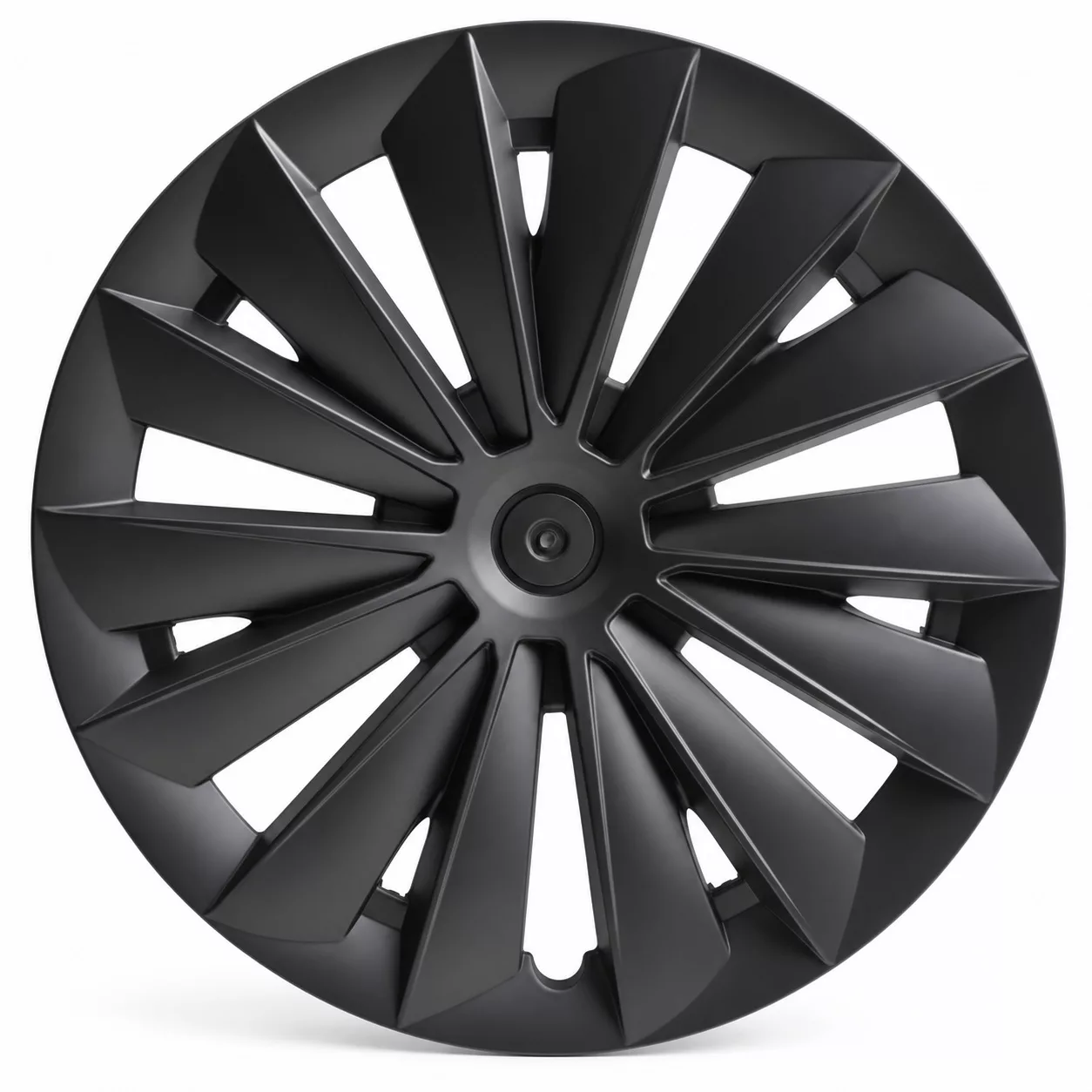 Enjoliveur — Lame d’épée — Model Y — 19 pouces — Noir mat Enjoliveur Lame d’épée noir mat pour Tesla Model Y, jante 19 pouces