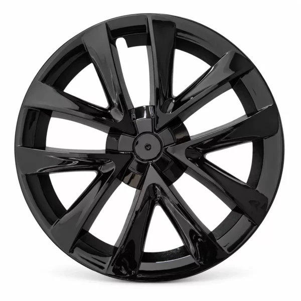 Enjoliveur Toile d’araignée génération 1 noir brillant pour Tesla Model 3, jante 18 pouces