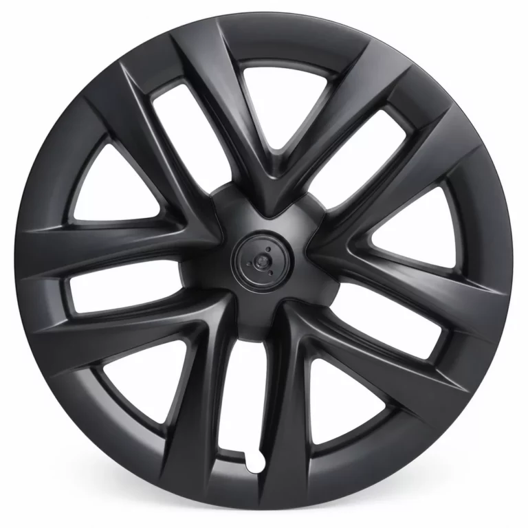 Enjoliveur Toile d’araignée génération 2 noir mat pour Tesla Model 3, jante 18 pouces