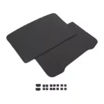 Pare-soleil noir de toit vitré pour Tesla Model Y 2025 et plus : panneau avant, panneau arrière à encoche et clips de fixation